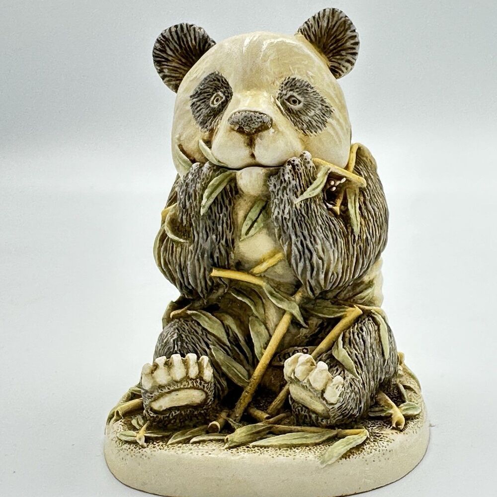 Vintage 1997 Harmony Kingdom BAMBOOZLED Made in England PANDA Trinket Box